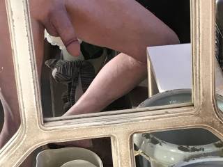 Smooth cock in mirror
