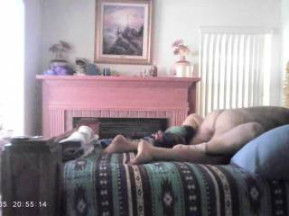 The guy that I met at the Tap Room during Monday Night Football a few months ago is back and his wife was out of town. I didn\'t even have enough time to gets my socks off before he jumped my bones. What a hard cock! Dirty comments? They make me so horny.