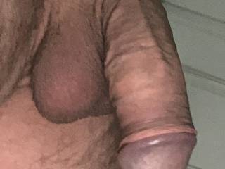 From slack hanging, to hard on, while watching lovely ladies on the zoig, making my cock grow
