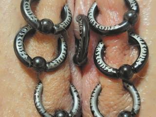 Close up of that pierced pussy