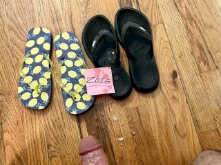 Vote. Cum on my lady’s flip flops
