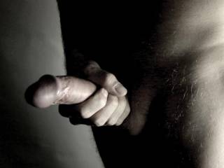 Jacking off in the shadows