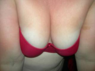 the missus tits again.  Please let us know if you like them.
the wife wants to know if anyone wants to cum all over them?