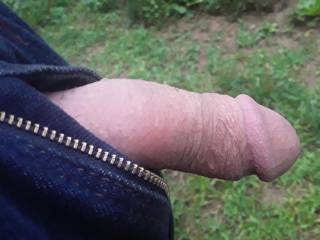 My cock outside and free again.