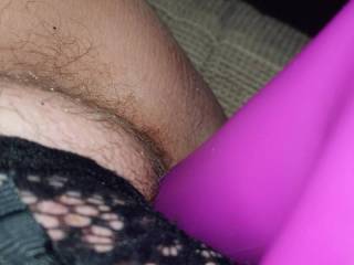 stuffing a vibrator in my cunt 
Wish it was a real cock