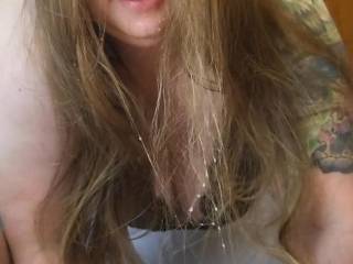 What a mess. Made her pretty hair so sticky with cum 💦❤️