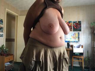 Big tits by the window