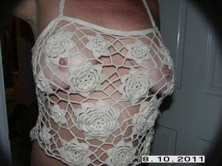 I love those nipples sticking through that lace!