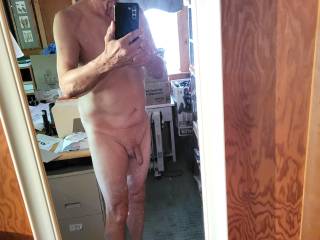 Full body shot.  Dick just not into posing.  Needs more training. Can I get some help here?