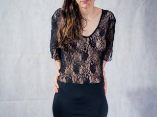 Since you guys like the other phot I uploaded in this lingerie dress, here is another.