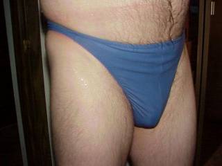 showing you my blue thong after a bike ride in June of 2005