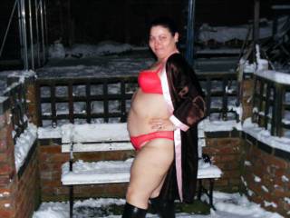 having fun in the snow showing off my new sexy undies hope you like ? :) xx
