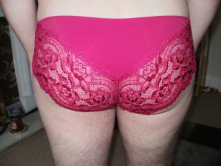 love these deep pink lacey panties