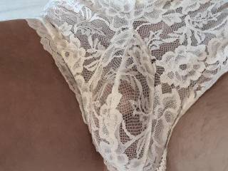 Lace panties for tiny cock