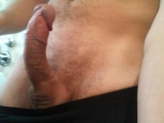 While taking pics for Desiree and thinking about her I got so hard and cock could\'t stay soft anymore! What do u think?