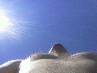 well I was naked in the yard and I took a pic =D
