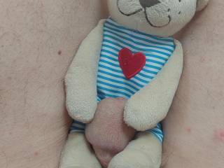 Teddy got the big Cock excited  and smiles