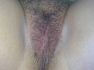 This was her pussy just before she let me shave her for the first time. She'd trimmed in the past but had never had it all smooth before.