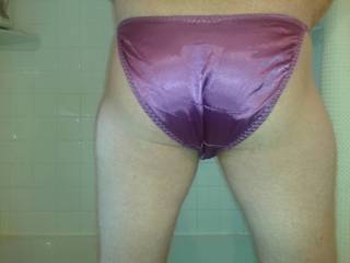Purple satin panties!