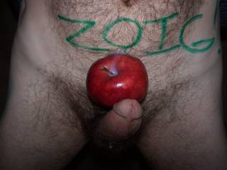 An apple a day will make me cum every day! Anyone like to taste my nectar!