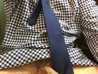 I love pulling on hubby's tie