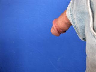 Poking out of my jeans.