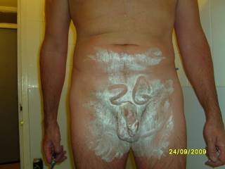 all foamed up lol