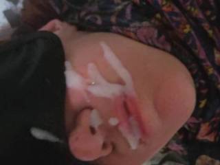 Cum on face