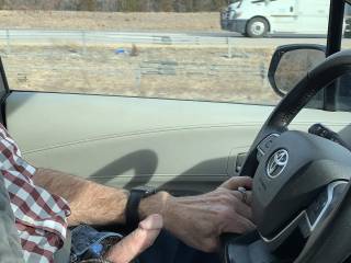 Driving and waiting for a blow job.