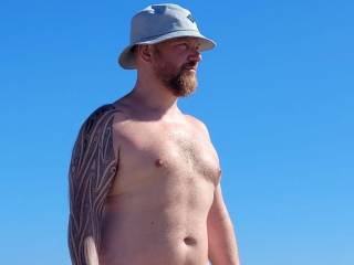 A portrait of me on a nude beach