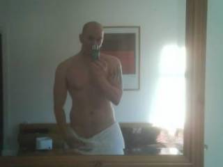 Again a self shot of me taken just as I came out of the shower