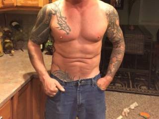 Picture wife took of me standing in kitchen most of my cloths on how is this for 51 ? should be better by summer