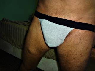Gray Pouch Thong