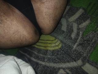 ass hole peaking around the thong