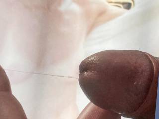 Some wet precum over your sweet boobs and nipples...