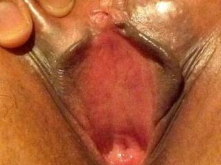 That pink pussy spread wide open ready to be fucked good n hard
