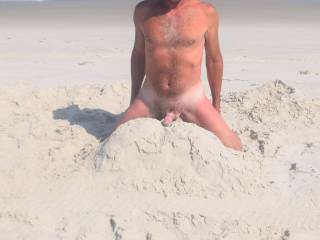 Another of hubby with the ass sand sculpture.