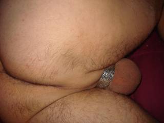Rear view of new silver cockring.  You like?