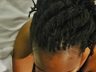 Married slut sucking my cock after a concert.