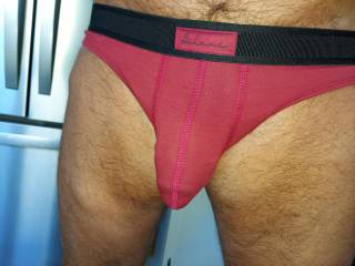 my NEW BLANC Thong  Bought the large should have gotten the  middle. Love the look  and feel 
From BLANCMENSWEAR.COM