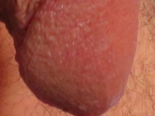 close up of glistening leakage while so horny
