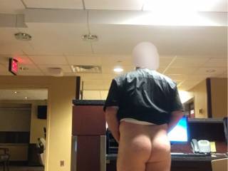 Taken at the nurse's station while they were in the rooms giving report. The elevators are right in front of me to the right. Also, any of the nurses, or anyone else for that matter, could have walked up on me at any time.