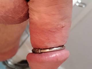 Checking out the cockrings and  masturbating