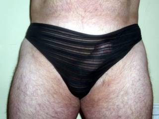Love those panties - just shear enough to see clearly your cock and would love to see your cum in them too