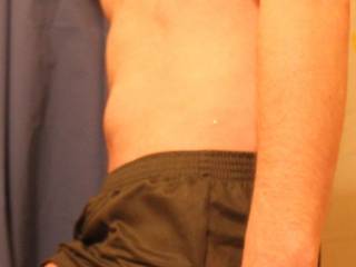 My cock relaxing in a pair of army green silkies