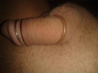 feeling my small cock swell up as I put my rings on
