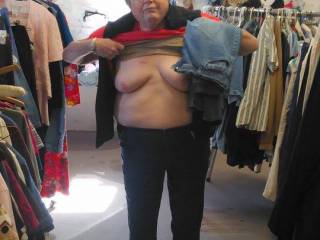 he wanted to see my tits in the store