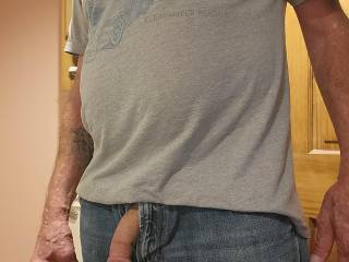 Dick in jeans