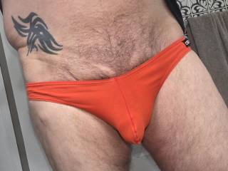 Today I\'m modeling/wearing my CockSox thong all day long