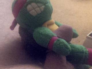 It\'s a Ninja Turtle choking that flaccid dick out MMA style.